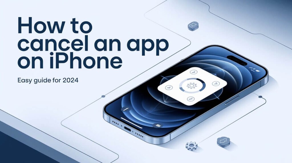 how to cancel an app on iphone